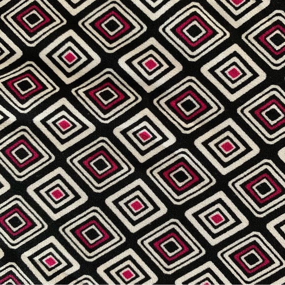 White House Black Market Geometric Print Lace Trimmed Ruched Neck Cami Top Small - Picture 9 of 12